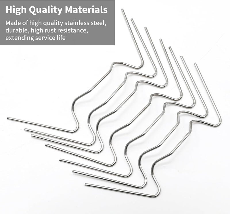 MDEOOSKY 50pcs Greenhouse Glazing Clips Stainless Steel W Type Clip Leaf Spring Clips Mini for Hanging Leaf Spring Clips Wire Fixing Clips for Greenhouse Glass - Image 5